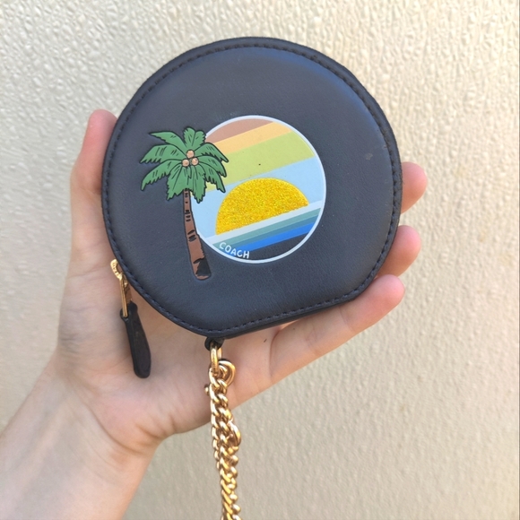 **SOLD**Coach Hawaiian Coin Purse With Chain - Picture 1 of 3